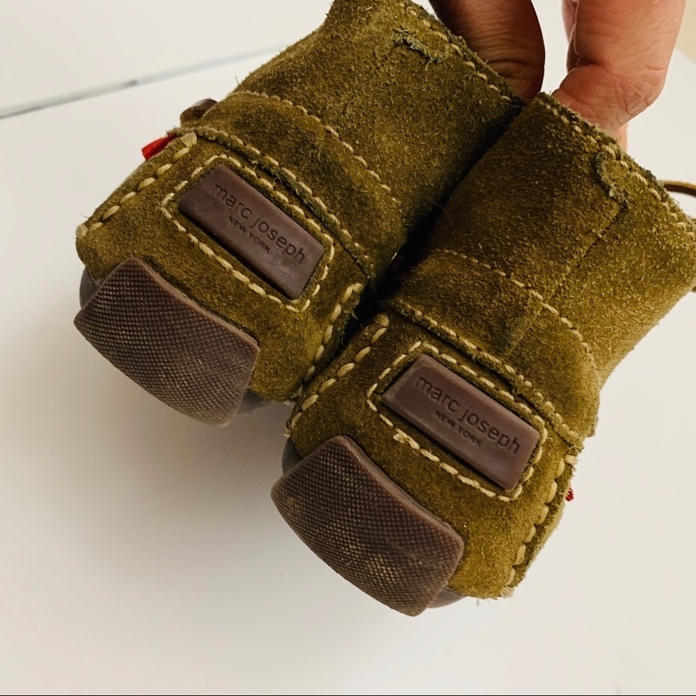 Marc Joseph Suede Style Olive Green Moccasins in - Picture 3 of 6